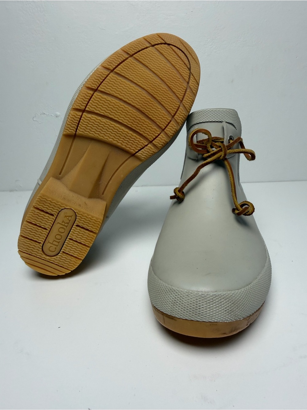 Chooka Women’s Classic Tie Waterproof Ankle Bootie sz 6 Color Sand